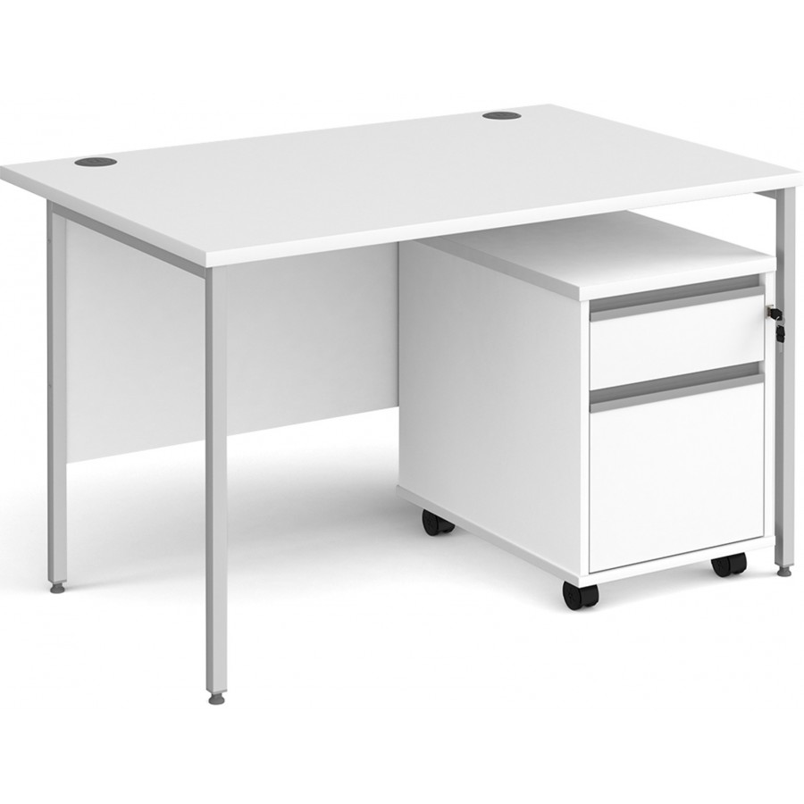 Harlow Straight Desk with Mobile Pedestal